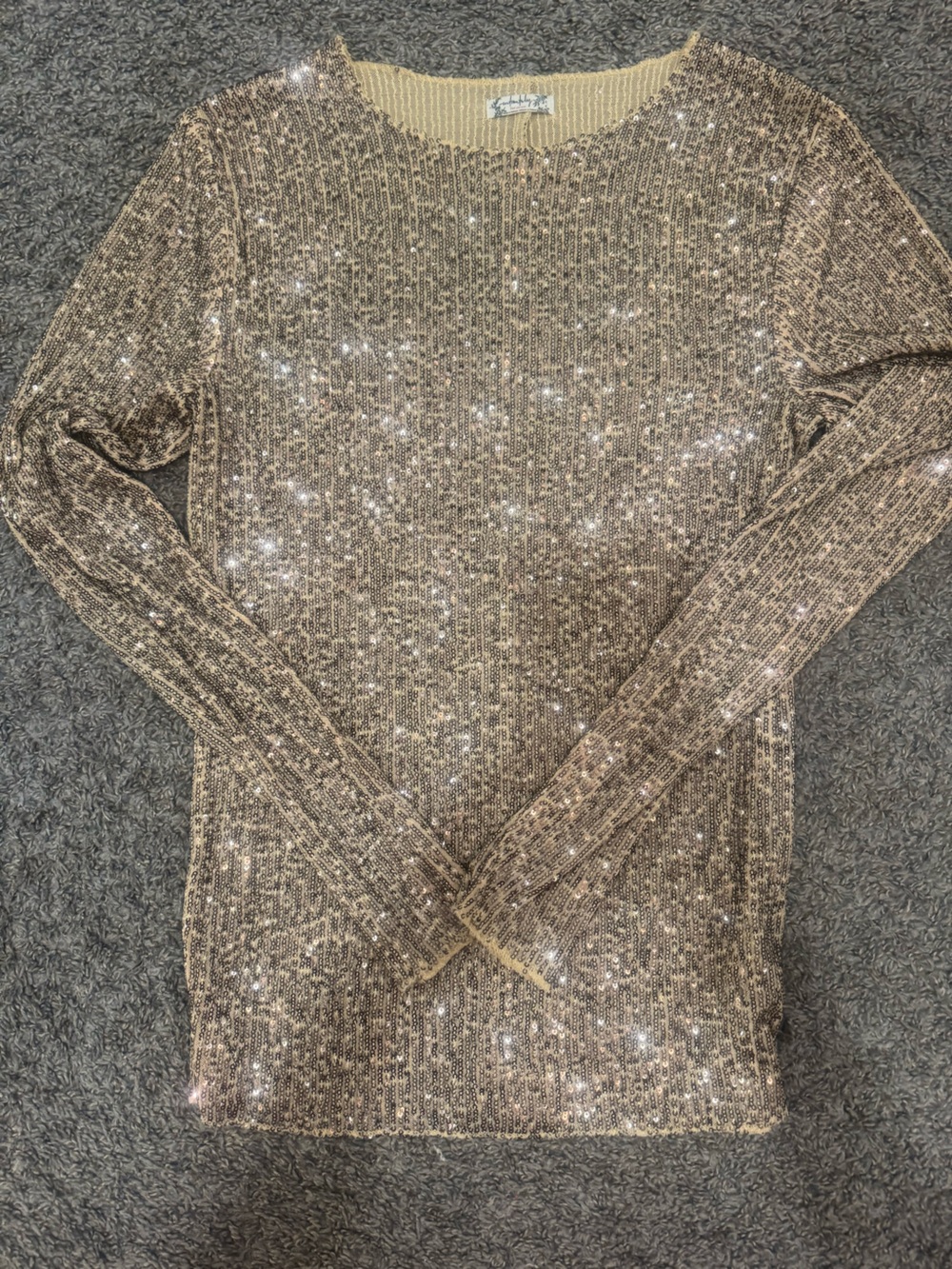 Free People Metallic Gold top sz M